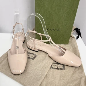 Chaussures Gucci cuir verni Maryjane argent logo GG fard à joues 2 sacs de couchage 38 8