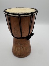 Djembe Drum Carved Animals Bongo Tribal  Ropes And Carvings Indonesia Collectors