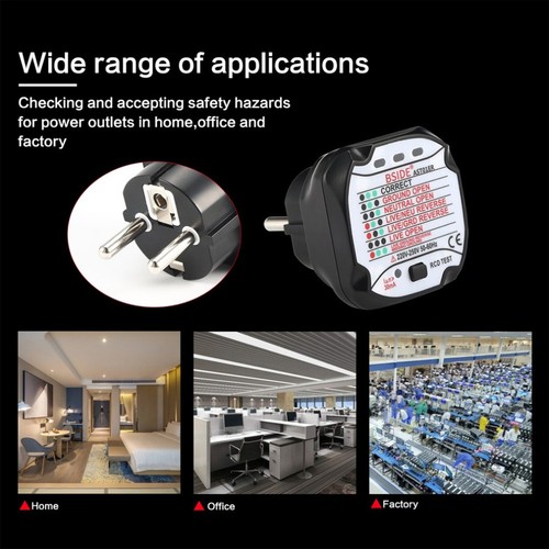 Neu BSIDE AST01 Steckdose Tester profi automatische Prüfstecker EU-Stecker 220V - Bild 8 von 10