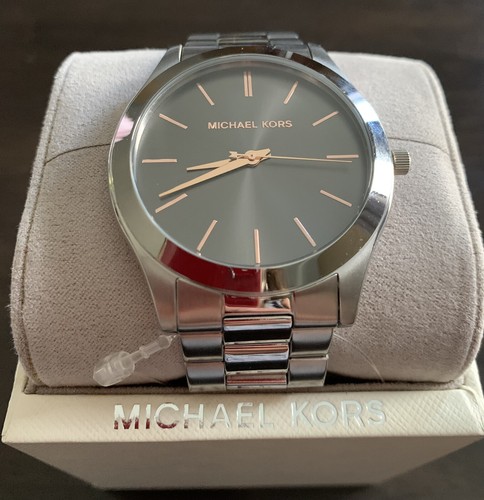 Slim Runway Silver Rose Gold Watch 