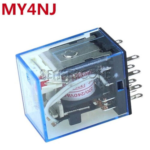 MY4NJ 12V/24V/110V/220V Coil Power Relay DIN Rail Mounted 14Pin 4PDT / Socket - Picture 7 of 30
