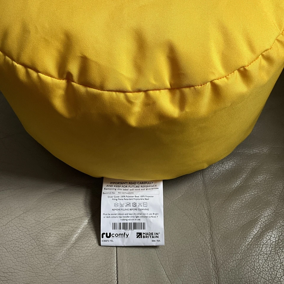 rucomfy Childrens Bean Bag | Kids Characters | Footstool | Pouffes |Yellow — 第 2/3 张图片