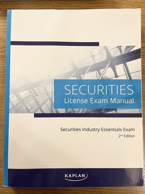 Securities License Exam Manual 2nd Edition Kaplan Financial Edu 9781078803243