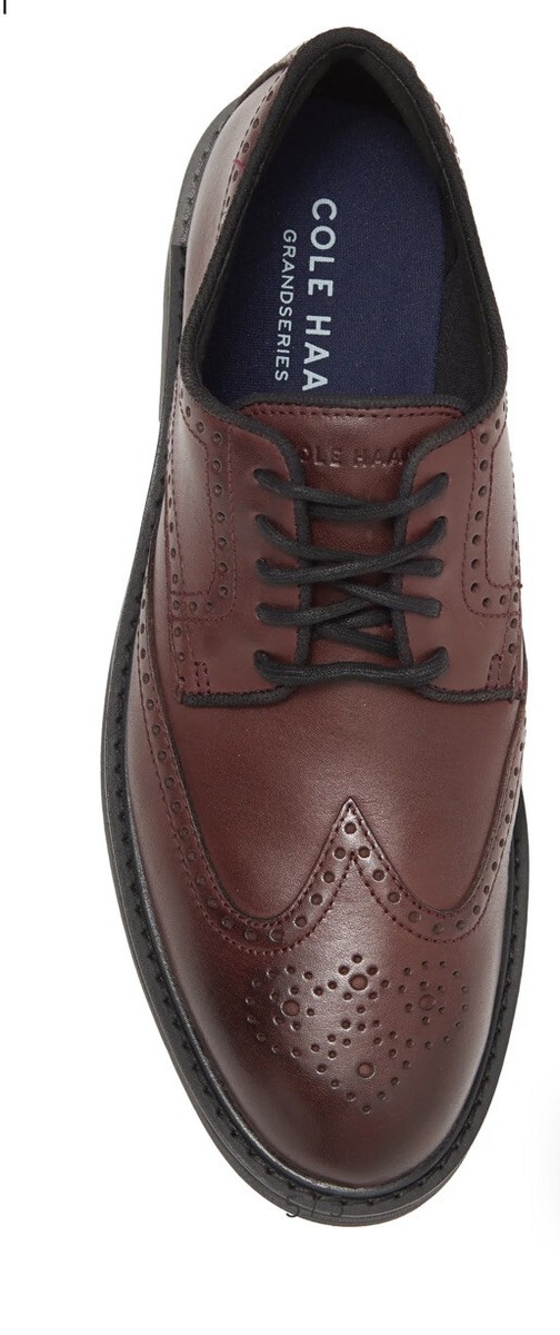 Men COLE HAAN Goto Wingtip Oxford Leather Dress Shoes Pinot  display picture 3
