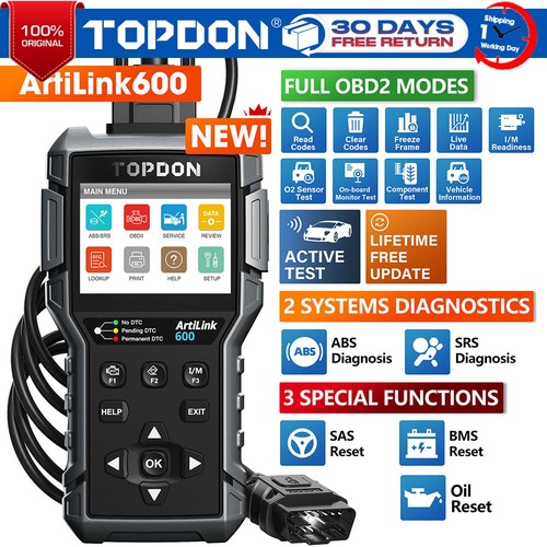 TOPDON AL600 professional automotive oil ABS SRS diagnostic device OBD2