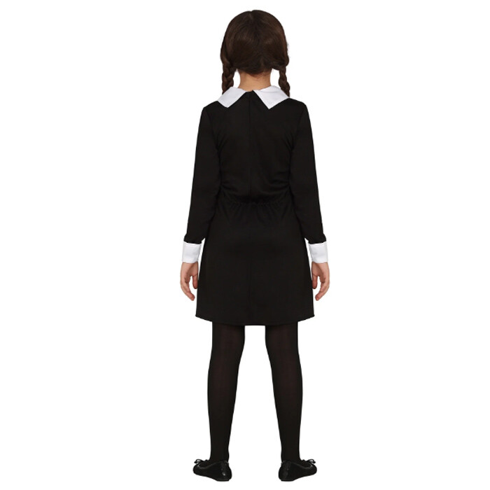 Costume Mercoledì Addams Bambina Horror Vestito Carnevale
