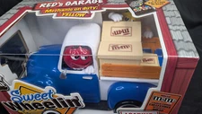M&M’s Sweet Wheelin’ Red’s Garage Blue Pickup Candy Dispenser