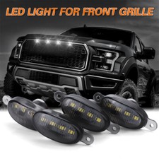 4x Smoke White Led Front Grille Grill Running Lights For Ford F-150 Raptor Style 4x Smoke White Led Front Grille Grill Running Lights For Ford F-150 Raptor Style