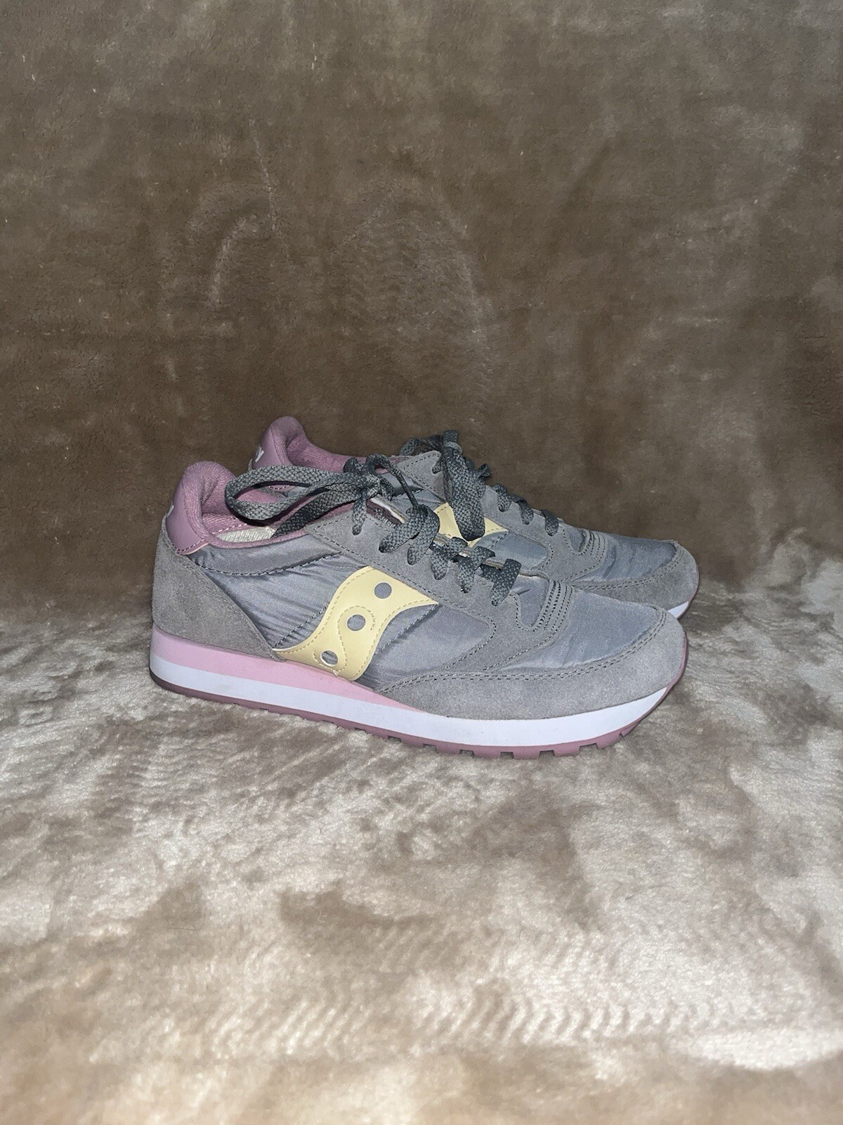 SAOLA Sneaker Saucany Jazz con suola waffle grigio e rosa