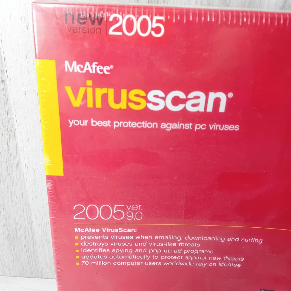 MCAFEE VIRUSSCAN 2005 VER 9.0 - RARE RETRO ANTIVIRUS SOFTWARE - NEW SEALED !! - Image 2 of 4