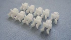 NISSAN WHITE HOOD HOLDER BONNET ROD STAY GRIPPER HOOK ARM CLIPS 10 PIECES