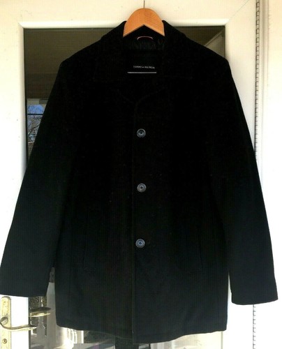 Tommy Hilfiger Mens LARGE Wool Car Coat 