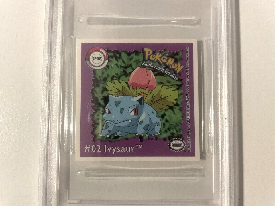 1999 Pokemon Action Flipz Ivysaur PSA 10 Premier Edition Stickers SP08 Pop 4 - Image 3 of 4