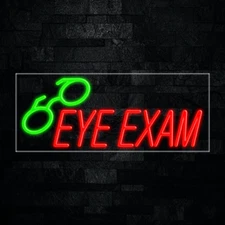 Eye Exam LED Neon Sign 30"L x 12"H #30543