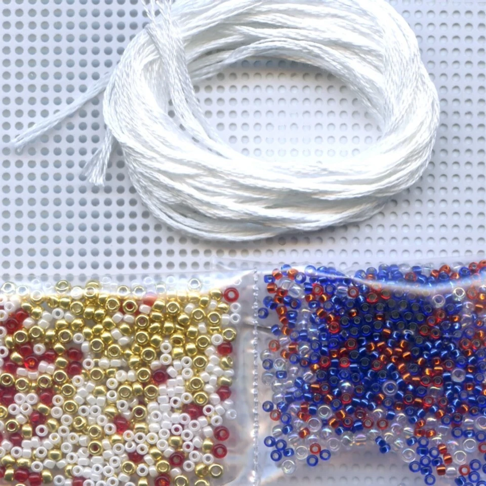 Kit de punto de cruz con cuentas Patriotic Star Mill Hill 2013 ramo de primavera Foto 3 de 3