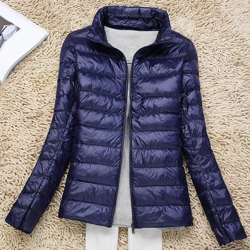 Women's 90% Duck Down Coat Ultralight Ladies Jacket Short Hooded Puffer Jacket - Picture 17 of 34
