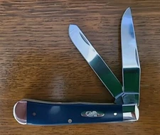 CASE XX KNIVES NAVY BLUE SYNTHETIC TRAPPER KNIFE