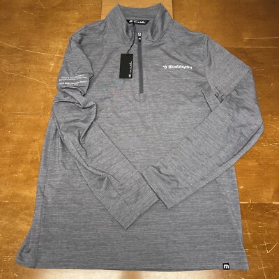 Travis Mathew Sweater Mens Medium Gray 1/4 Zip Golf Pullover Lightweight