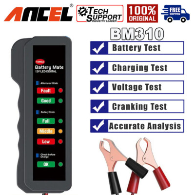 ANCEL BM310 Autobatterie Tester Ladegerät Analysator 12V Spannung Batterie Test