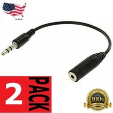 2 x 3.5mm Male to 2.5mm Female Stereo Jack Audio Cable Adapter MP3