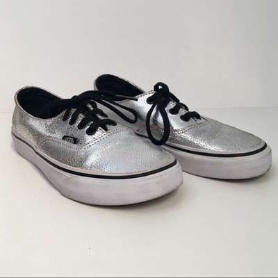 vans authentic w silver
