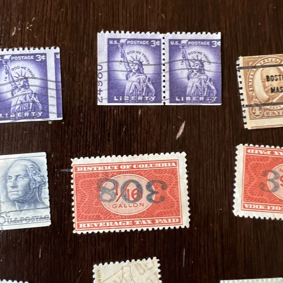 ERRORS US STAMPS LOT MISPERF SHIFTS, INVERTED OVERPRINTS DISCOLORING #7 - Image 3 of 4