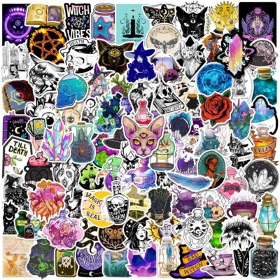 Mystical Fun Horror Stickers 50pk Mixed Magic Apothecary Stickers FREE SHIPPING