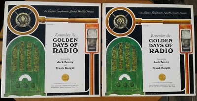 Remember THE GOLDEN DAYS OF RADIO VOLUME 1 & 2 Jack Benny 12'' LP RECORD ALBUMS