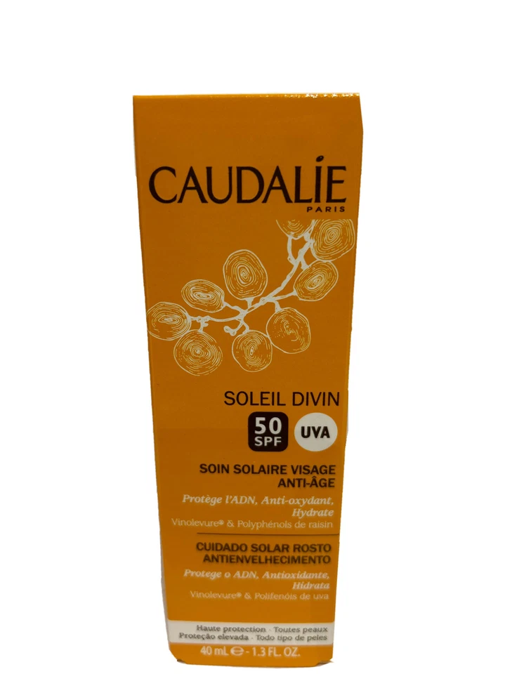 Caudalie Face Suncare SPF50 Anti-Ageing Cream Sensitive Skin 40ml New Boxed - Image 2 of 2