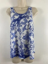 Atmosphere UK size 10 blue and white vest top