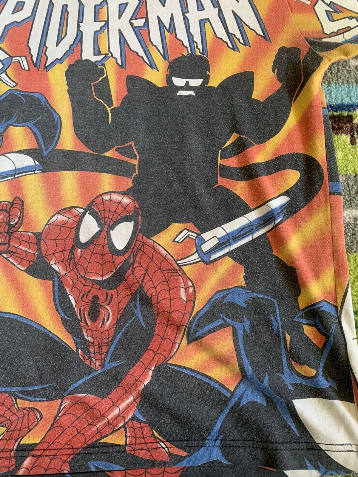 vintage marvel spiderman aop shirt - image 2