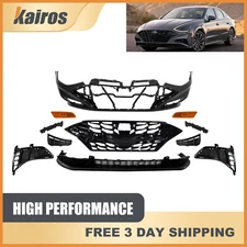 Front Bumper Cover Kit W/Sensor Holes For 2020 2021 2022 2023 Hyundai Sonata SEL