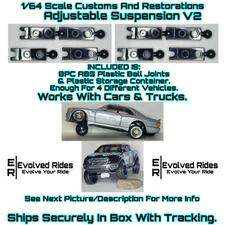 Adjustable Suspension Lowered Or Lifted 8PC For 1/64 Scale Custom Restoration