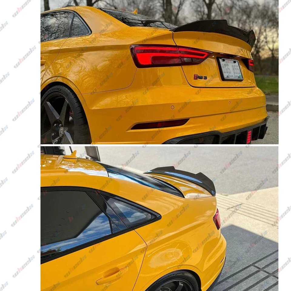 PARA AUDI A3 S3 RS3 SEDÁN FIBRA DE CARBONO ESTILO PSM ALERÓN MALETERO HIGHKICK 2014-2020 Foto 3 de 4