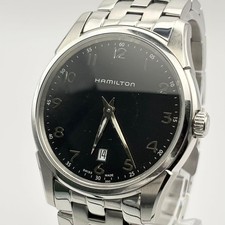 Hamilton Jazzmaster Thinline H385111 Watch Quartz Stainless 41.6mm Black
