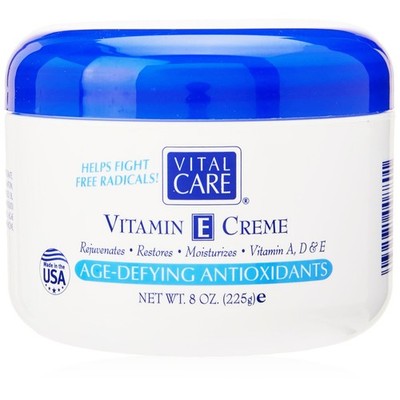 Crema De Vitamina E Hidratante 8 Fl Oz Para La Piel Cara El Cuerpo y Las Manos