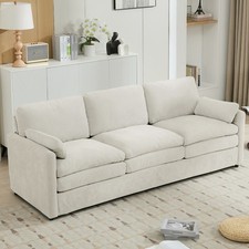 89" Cozy Upholstered 3-seater Sofa Oversized Comfy Cloud Sofa Double Cushion 3