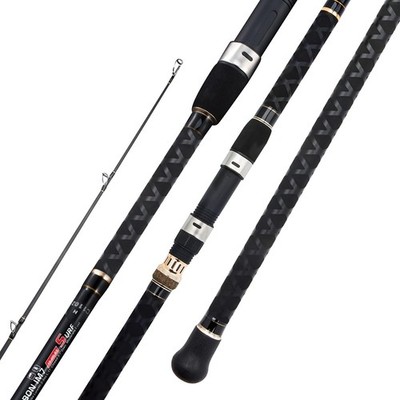 BERRYPRO Surf Spinning Rod Graphite Fishing 9'-Spinning-2pc, black