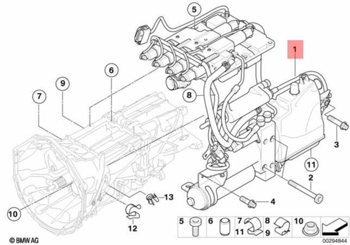 Genuine BMW M E60 E61 E63 E64 Convertible Coupe SMG Hydraulic Unit