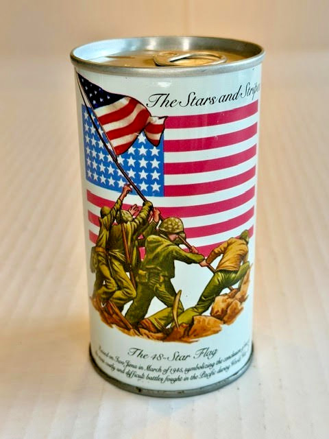 VINTAGE 1976 GRAF/S LEMON LIME SODA POP 12 OZ CAN - IWO JIMA - 48-STAR FLAG 