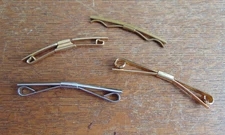 4- COLLAR CLIPS/BAR-1 MARKED SWANK-VINTAGE/ANTIQUE