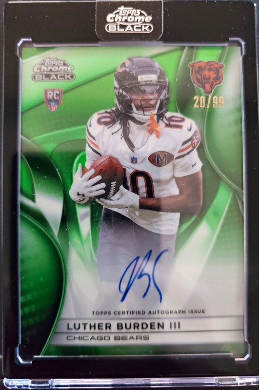 2025 Topps Chrome Black Duel Bears RC - Burden III On card Auto /99 CLove /299