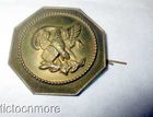 ORIGINAL US CIVIL WAR ERA SHAKO KEPI HAT DEVICE EAGLE INSIGNIA ROSETTE OCTAGON