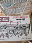 Marx Fort Apache Vintage Plastic Play Set with Figures, Horses, Teepees, Wagon