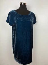 Ladies Toast Crushed Velvet Evening Party Shift Dress UK 12