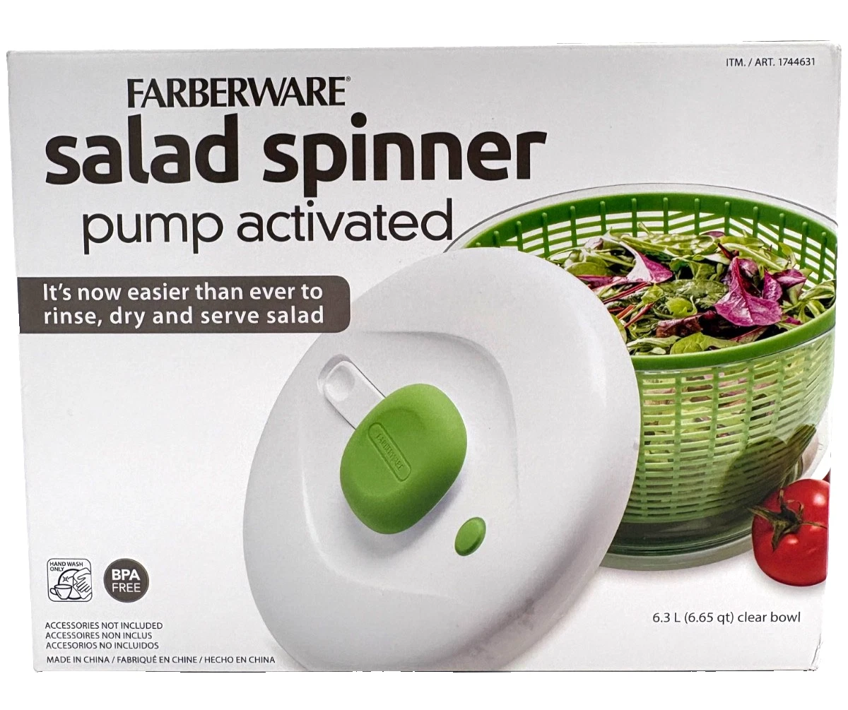 Farberware Salad Spinner 6.3L Pump Activated Large Capacity