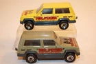 Two (2) 1986 Vintage Matchbox Lesney Superfast Jeep Cherokee Mr. Fixer SUV Cars