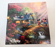 Disney Thomas Kinkade Mickey  Minnie Mouse 750 Pc Jigsaw Puzzle Ceaco w/ poster