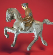Vintage Toy Soldier Horse Cast Iron Antique Collectible Historical Figurine