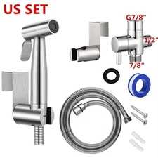 Handheld Toilet Bidet Faucet Sprayer Stainless Steel Bathroom Bidet Spraye Set